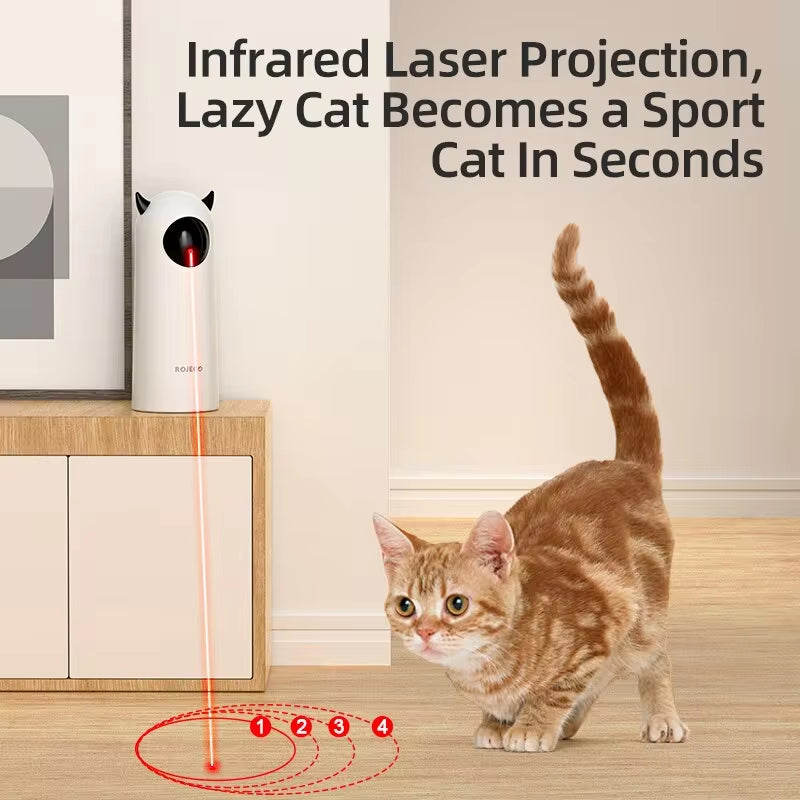 Interactive Smart LED Laser Cat Toy - Automatic Handheld Pet Teaser for Cats and Dogs