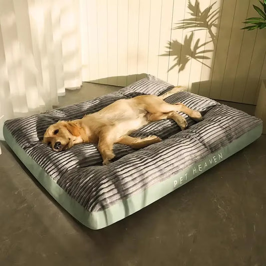 Detachable Easy to Clean Warm Floor Mat for Sleeping Breathable Washable Pet Sleeping Bed Mat Dog Bed Corduroy Dog Mat Plush Bed