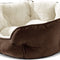 Cozy & Stylish Small Dog Bed - Extra Soft, Machine Washable, Anti-Slip, Water-Resistant, Perfect for Puppies & Kittens - 20 Inches, Brown