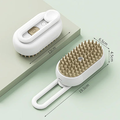 Ultimate 3-in-1 Pet Grooming Brush: Electric Steam Cleaner, Massage Spray, and Hair Remover for Cats and Dogs