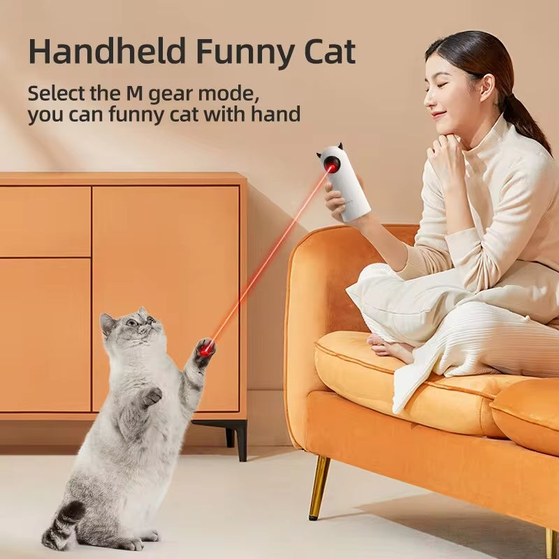 Interactive Smart LED Laser Cat Toy - Automatic Handheld Pet Teaser for Cats and Dogs