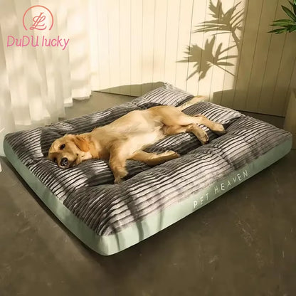 Detachable Easy to Clean Warm Floor Mat for Sleeping Breathable Washable Pet Sleeping Bed Mat Dog Bed Corduroy Dog Mat Plush Bed