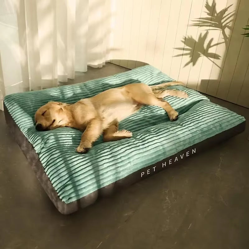 Detachable Easy to Clean Warm Floor Mat for Sleeping Breathable Washable Pet Sleeping Bed Mat Dog Bed Corduroy Dog Mat Plush Bed